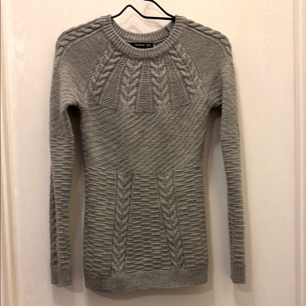 Gray Cable Knit Sweater